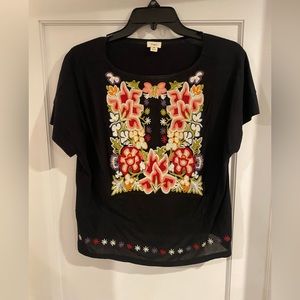 TINY embroidered top